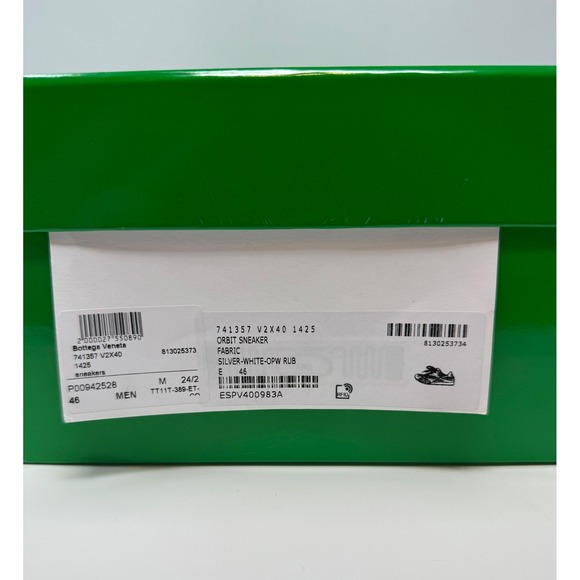 Bottega Veneta Orbit Sneaker White/Silver Size 13 US 46 EU - Picture 10 of 10